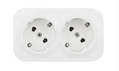 Розетка двойная Quteo с заземлением белая Legrand 782233 фото 1