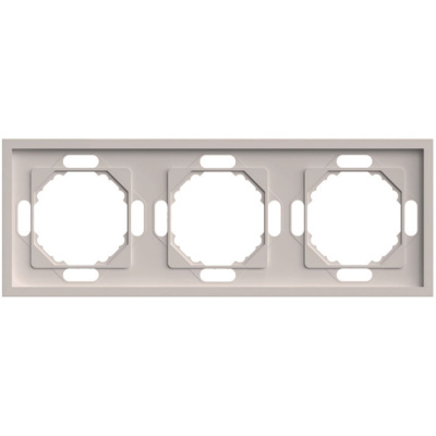 Рамка , PFR00-5003-08 3-местная, серия Эмили, кашемир, soft touch STEKKER 49912 фото 1