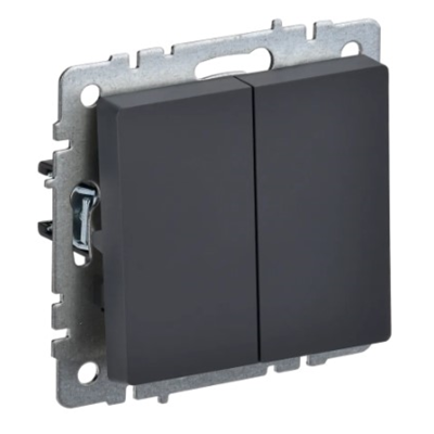 BRITE Выключ. 2-кл. прох. 10А ВС10-2-6-БрГ граф. IEK BR-V22-0-10-K53 фото 1