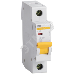 KARAT Авт. выкл. ВА47-29 1P B 50А 4,5кА IEK MVA20-1-050-B фото 1