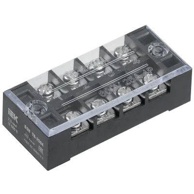 Блок зажимов БЗН ТВ-2504 2,5 мм2 25А 4 пары IEK YZN41-04-002-K02 фото 1