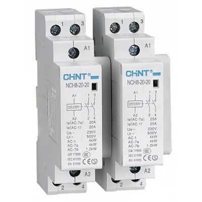 Контактор модульный NCH8-20/11 20А 1НЗ+1НО AC220/230В, 50Гц (R) CHINT 256052 фото 2
