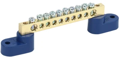 Шина N "ноль" на двух угловых изол ШНИ-6х9-10-У2-С IEK YNN10-69-10C2-K07 фото 1