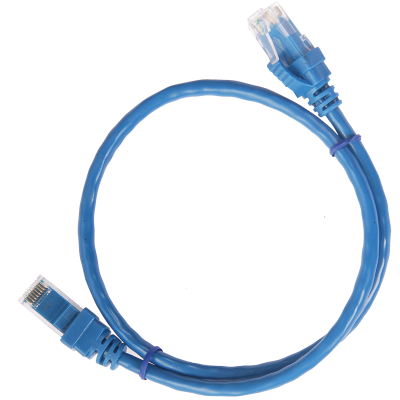 Шнур коммутационный кат.5Е UTP 3м синий GENERICA PC03-C5EU-3M-G фото 1