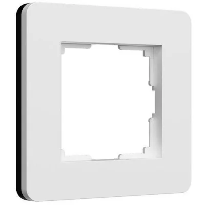 Рамка на 1 пост Split (белый/черный, soft-touch/W0013068 Werkel a067988 фото 1