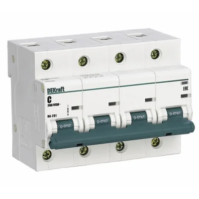 Dekraft Автоматический выключатель 4Р 80А х-ка С ВА-201 10кА DEKraft 13011DEK фото 1