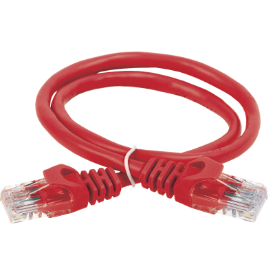 Шнур коммутационный кат.5Е UTP 3м красный GENERICA PC04-C5EU-3M-G фото 1