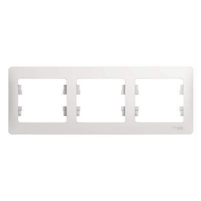 GLOSSA 3-постовая РАМКА, горизонтальная, БЕЛЫЙ Systeme Electric GSL000103 фото 1