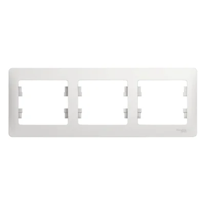 GLOSSA 3-постовая РАМКА, горизонтальная, БЕЛЫЙ Systeme Electric GSL000103 фото 1