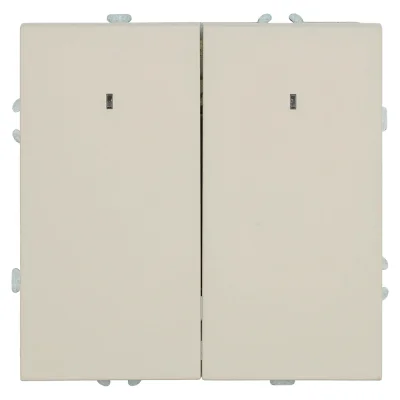 Выключатель 2-клавишный c индикатором (механизм), , 250В, 10А, серия Эмили, RSW10-5102-08, ка STEKKE фото 1