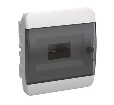 TEKFOR Корпус пластиковый ЩРВ-П-8 IP41 черная прозрачная дверь IEK TF5-KP12-V-08-41-K01-K03 фото 1