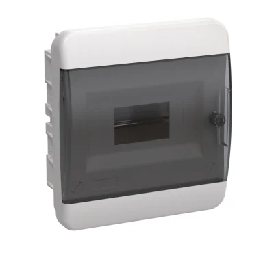 TEKFOR Корпус пластиковый ЩРВ-П-8 IP41 черная прозрачная дверь IEK TF5-KP12-V-08-41-K01-K03 фото 1