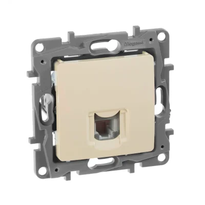 Розетка телефонная RJ11 слоновая кость ETIKA Legrand 672340 фото 1