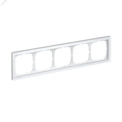 ARTGALLERY PURE 5-постовая РАМКА, МАТОВОЕ ОРГАНИЧЕСКОЕ СТЕКЛО БЕЛЫЙ Systeme Electric GAL330105 фото 1