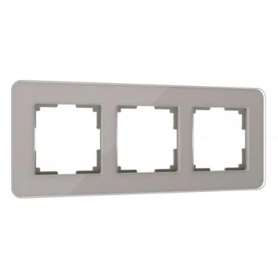 Рамка из стекла на 3 поста Elite дымчатый W0032417 Werkel a057876 фото 1