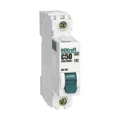 Авт. выкл. 1Р 50А х-ка C ВА-101 4,5кА DEKraft 11059DEK фото 1