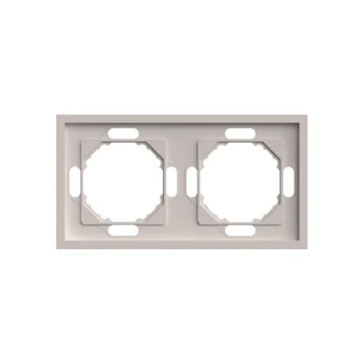 Рамка , PFR00-5002-08 2-местная, серия Эмили, кашемир, soft touch STEKKER 49911 фото 1