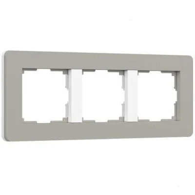 Рамка на 3 поста Split (дымчатый/белый, soft-touch) W0033067 Werkel a067262 фото 1