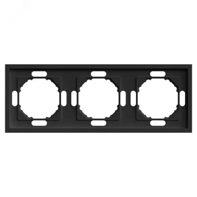 Рамка 3-местная (черный уголь) soft touch Эмили STEKKER 49860 фото 1