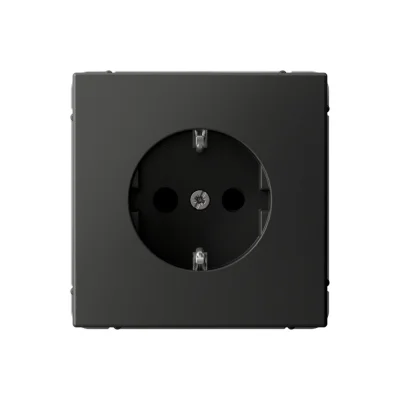 ARTGALLERY РОЗЕТКА с заземлением со шторками, 16А, механизм, быстрозажим. клем., БАЗАЛЬТ Systeme Ele фото 1