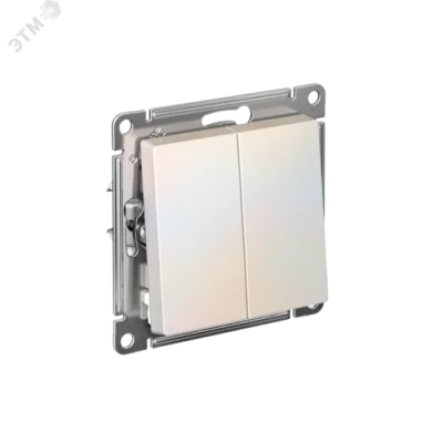 ATLASDESIGN 2-клавишный ВЫКЛЮЧАТЕЛЬ, сх.5, 10АХ, механизм, ЖЕМЧУГ Systeme Electric ATN000451 фото 1