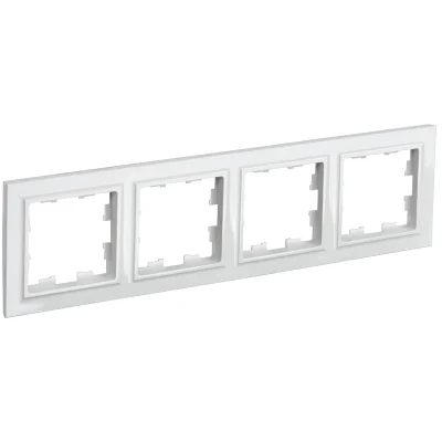 BRITE Рамка 4-мест. РУ-4-БрБ бел. IEK BR-M42-K01 фото 1