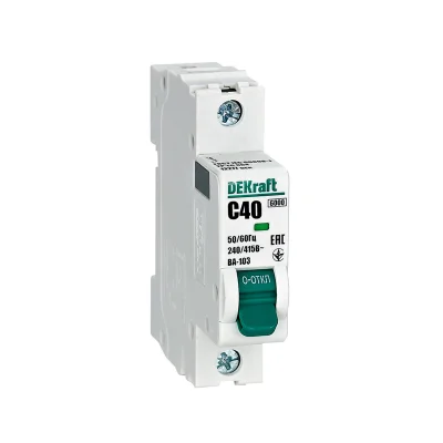 Авт. выкл. 1Р 40А х-ка C ВА-103 6кА нов. DEKraft 12277DEK фото 1