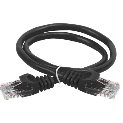 Шнур коммутационный кат.5Е UTP 1м черный GENERICA PC09-C5EU-1M-G фото 1