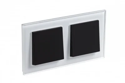 ATLASDESIGN NATURE 2-постовая РАМКА, ОРГАНИЧЕСКОЕ СТЕКЛО БЕЛЫЙ Systeme Electric ATN320102 фото 1