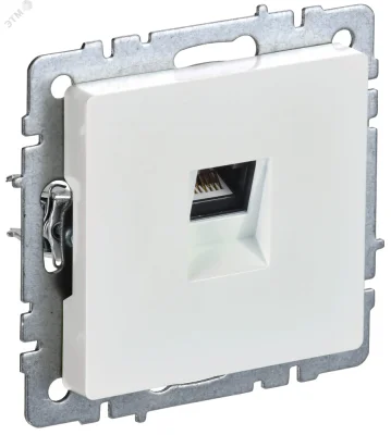 BRITE Розетка компьютерная RJ45 кат.6 РК11-БрЖ жемчуг IEK BR-K10-2-K36 фото 1