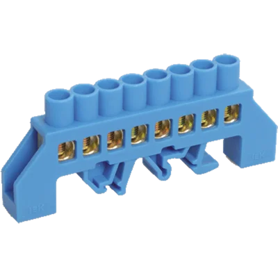 Шина N "ноль" в комб DIN-изол "Стойка" ШНИ-8х12-6-КС-С IEK YNN10-812-6DP-K07 фото 1