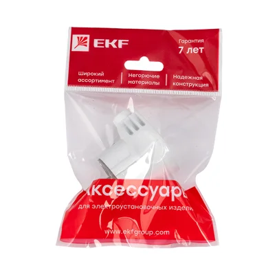 Вилка угловая усиленная с заземлением белая 16А 250В Proxima EKF AVY16-10-r фото 1