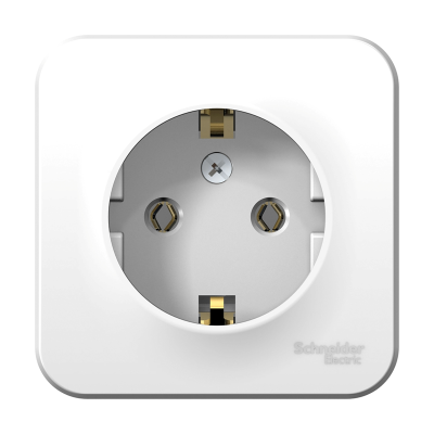 BLANCA О/У РОЗЕТКА с заземлением без шторок ИЗОЛ.ПЛ., 16А, 250В, БЕЛЫЙ Systeme Electric BLNRA010111 фото 1