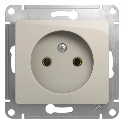 GLOSSA розетка без заземления молочный Systeme Electric GSL000941 фото 1