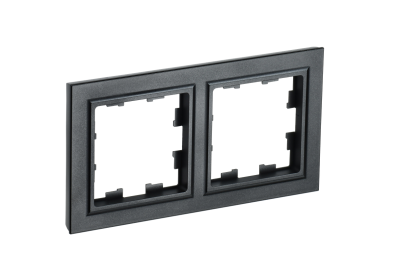 BRITE Рамка 2-мест. РУ-2-БрЧ черн. IEK BR-M22-K02 фото 1