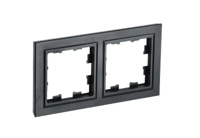 BRITE Рамка 2-мест. РУ-2-БрЧ черн. IEK BR-M22-K02 фото 1