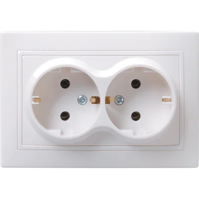 KVARTA Роз. 2-мест. с з/к без з/ш 16А РС12-3-КБ бел. IEK ERK24-K01-16-DM фото 1