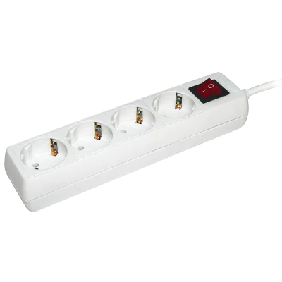 Удлинитель У04К-выкл. 4 места 2P+PE/5метров 3х1мм2 16А/250 IEK WYP10-16-04-05-ZK-N фото 1