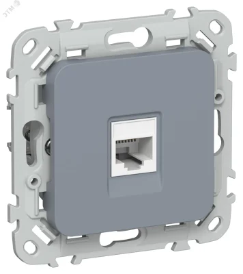 FLITE Розетка компьютерная RJ45 категория 6 UTP РК6-1-0-ФлМ маренго IEK FI-K12-2-K35 фото 1