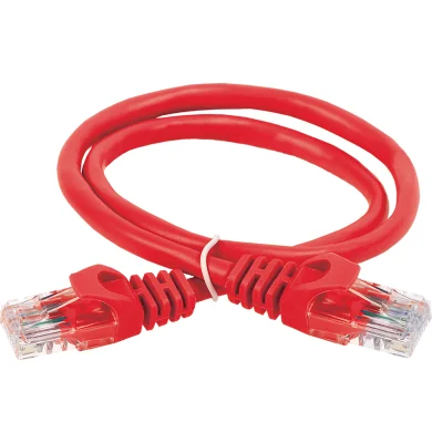 Шнур коммутационный кат.5Е UTP 10м красный GENERICA PC04-C5EU-10M-G фото 1