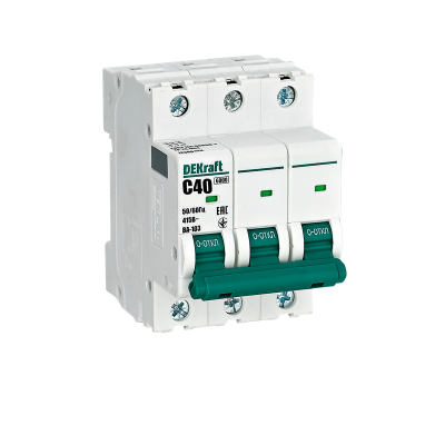 Авт. выкл. 3Р 6А х-ка C ВА-103 6кА нов. DEKraft 12301DEK фото 1