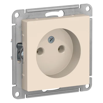 ATLASDESIGN РОЗЕТКА без заземления без шторок, 16А, механизм, БЕЖЕВЫЙ Systeme Electric ATN000241 фото 1