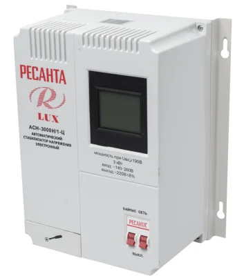 Стабилизатор напряжения серии LUX РЕСАНТА АСН-3000Н/1-Ц Ресанта 63/6/21 фото 1