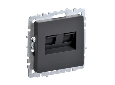 BRITE Роз. комп. 2-ая RJ45 кат.6 РК11-2-БрГ граф. IEK BR-K20-2-K53 фото 1