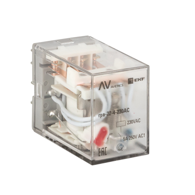 Реле промежуточное RPA 22/4 5A 230В AC AVERES EKF rpa-22-4-230AC фото 1