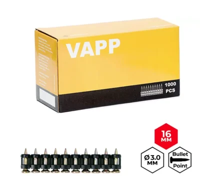 Гвозди кованые VAPP 3*16 мм для монтажного пистолета 1000 шт. VAPP GROUP VAPP.BP316 фото 1