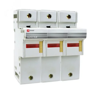 Предохранитель-разъединитель для ПВЦ 10x38 3P (с индикацией) EKF pr-10-38-3 фото 1