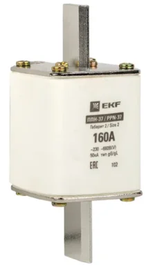 Плавкая вставка ППН-37 400/160А габарит 2 EKF fus-37/400/160 фото 1
