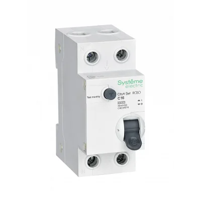 City9 Set Авт. выкл. диф. тока (АВДТ) 1P+N С 16А 4.5kA 30мА Тип-AС 230В Systeme Electric C9D34616 фото 1