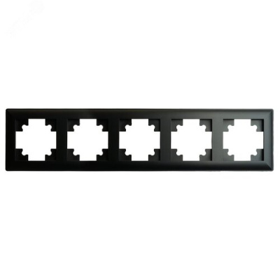 Рамка 5-местная, серия Катрин, PFR00-7005-05, черный STEKKER 39816 фото 1